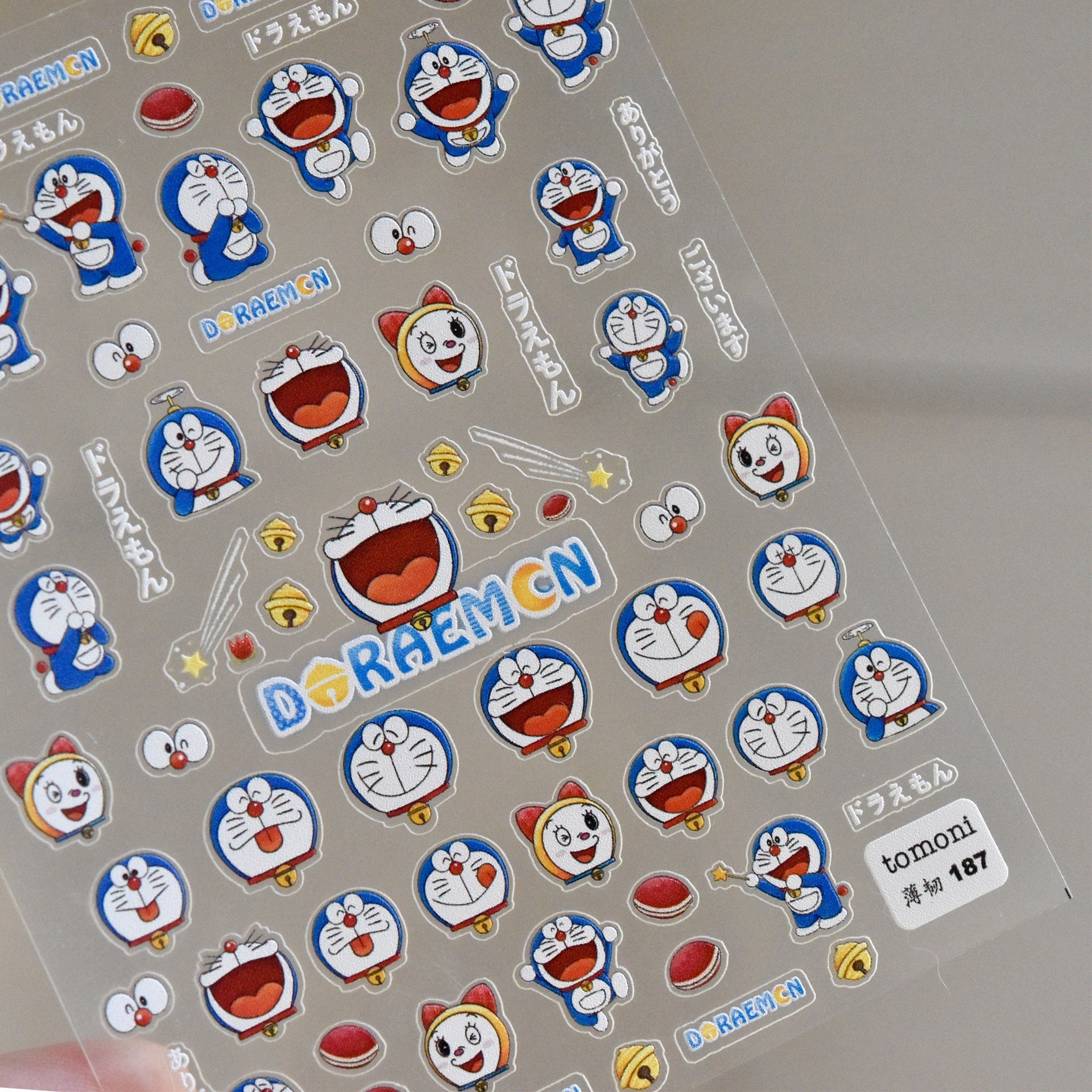 Doraemon & Dorami 5D Embossed Nail Sticker Set – "Doraemon's Magic World"