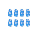 Unhas postiças curtas de balé azul-celeste com acabamento em nuvem, remendo para unhas, remendo para unhas à prova d'água e removível｜365nails