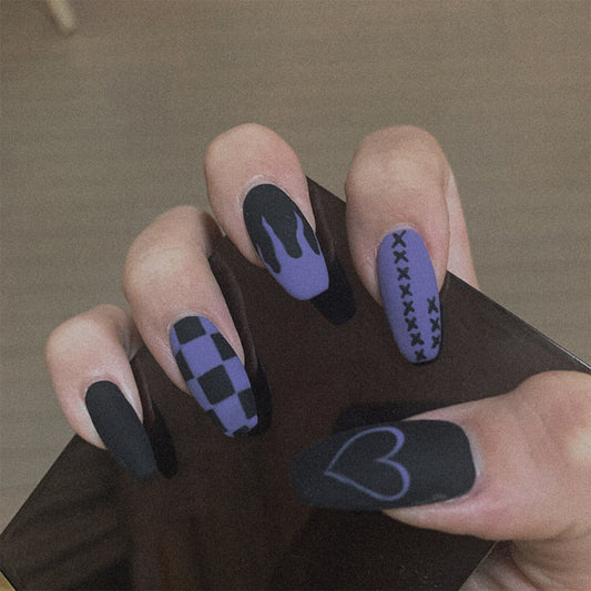 Mandarin duck flame cool play press on nails finished nail art patch fake nail nail patch waterproof removable nail piece｜365nails