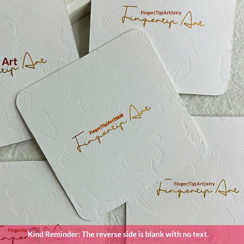 Embossed Cotton Paper Display Cards for Press On Nails (MOQ=50)