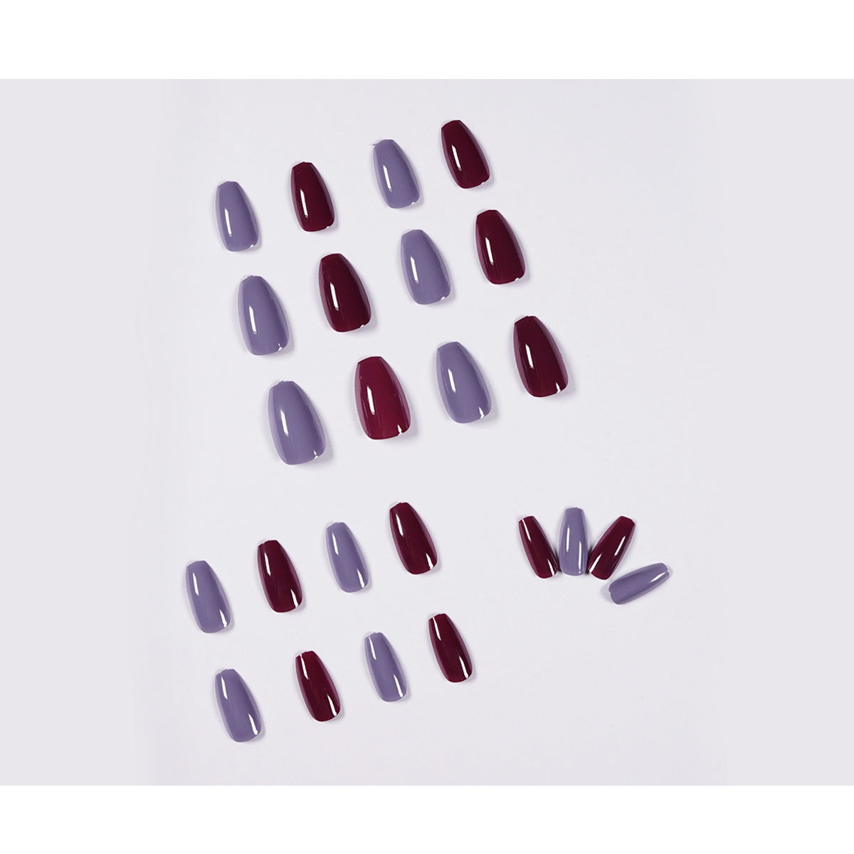 葡萄色鴛鴦風防水可移除穿戴甲｜365nails