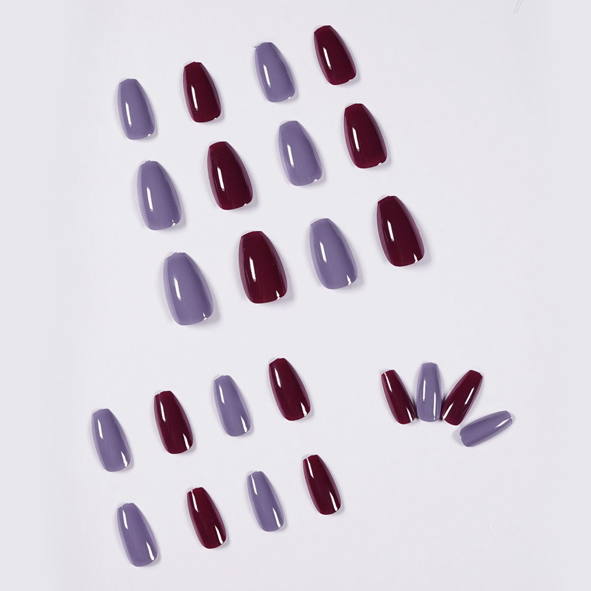 葡萄色鴛鴦風防水可移除穿戴甲｜365nails