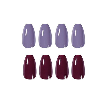 In this way, grape mandarin duck nails wear manicure, fake nails, manicure patches, nail patches, waterproof and removable nail patches.｜365nails