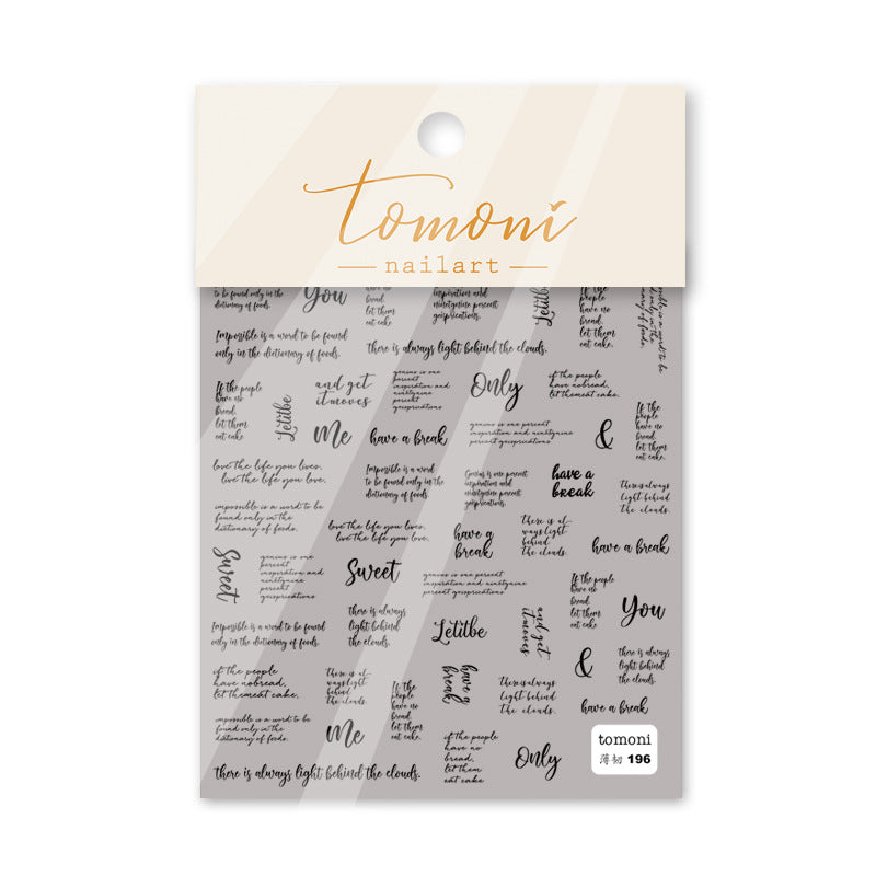 365nails: "Texte anglais minimaliste" – Autocollants pour ongles