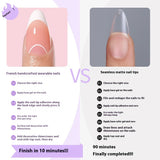 Nail Tips Exclusive for Amazon hot-selling French press on nails art patch oil injection removable fake nail piece 120 pieces