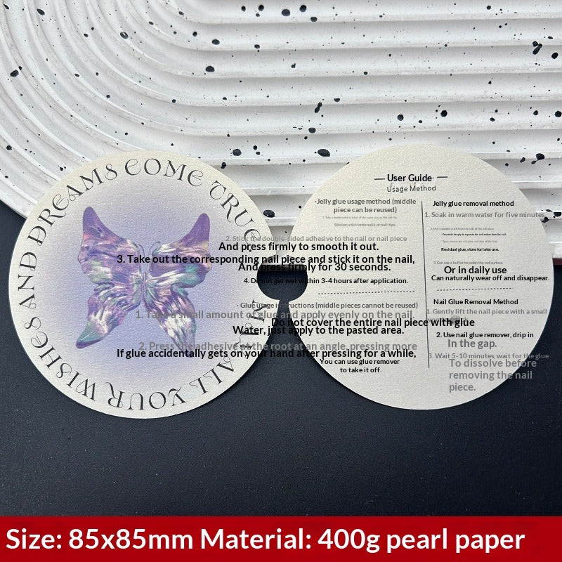 Pearl Finish Display Cards for Handmade Press On Nails (MOQ=50)
