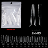 Nail Tips nail mold crystal without paper holder, rapid phototherapy, 60 nail extension tablets, bagged with graduated nail film, wholesale