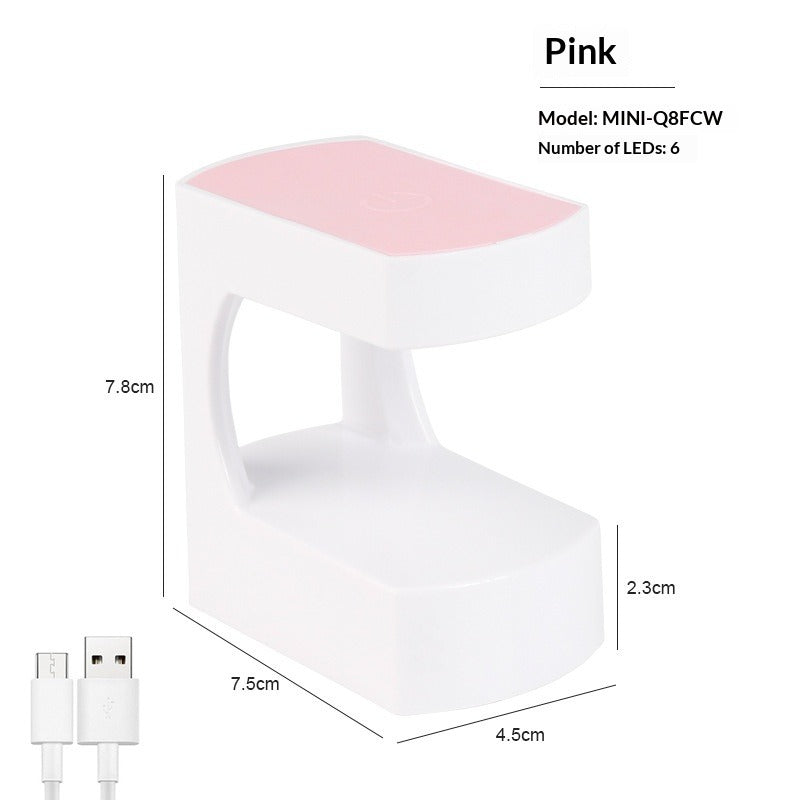 "Mini C-Shape Single Finger UV/LED Nail Lamp" - Fast Curing Press-On Tool