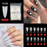 Nail Tips New French press on nails piece,  half sticker full sticker fake nail nail patch extended press on nails piece