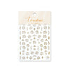 Gold Floral Collection: "Mini Gold Floral & Star" – 3D Embossed Nail Sticker
