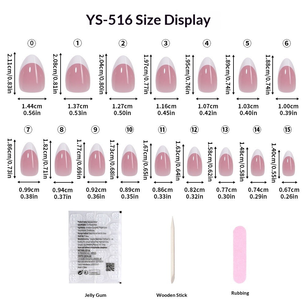 "Classic White French" - Timeless 32Pcs Press-On Nails Set