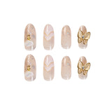 Mariposa Yuzi Hills Wear Nail Art Uñas postizas terminadas Parche para uñas Parche para uñas Parche para uñas impermeable Parche para uñas extraíble ｜365nails