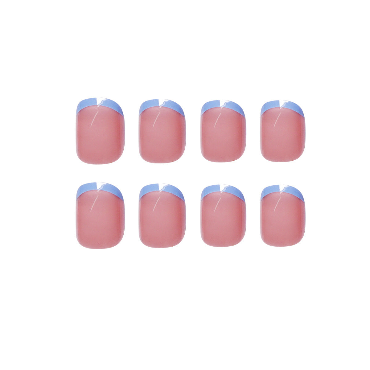 裸感果凍紫藍法式完成甲片 防水可移除｜365nails