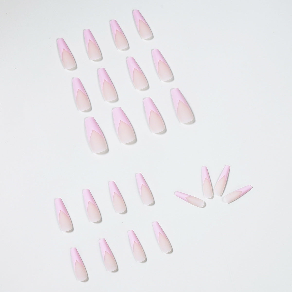 Gouache French matte long ballet  art finished  nail patch waterproof removable ｜365nails