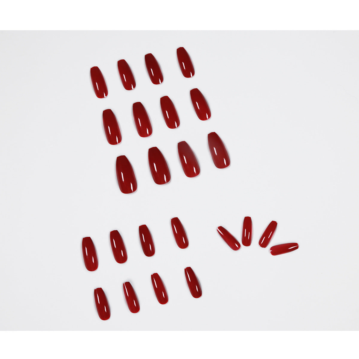 Jelly Blood Red Long Ballet Wear Nail Art Finished Fake Nail Nail Art Patch Nail Patch Waterproof Removable Nail｜365nails