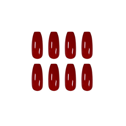 Jelly Blood Red Long Ballet Wear Nail Art Finished Fake Nail Nail Art Patch Nail Patch Waterproof Removable Nail｜365nails
