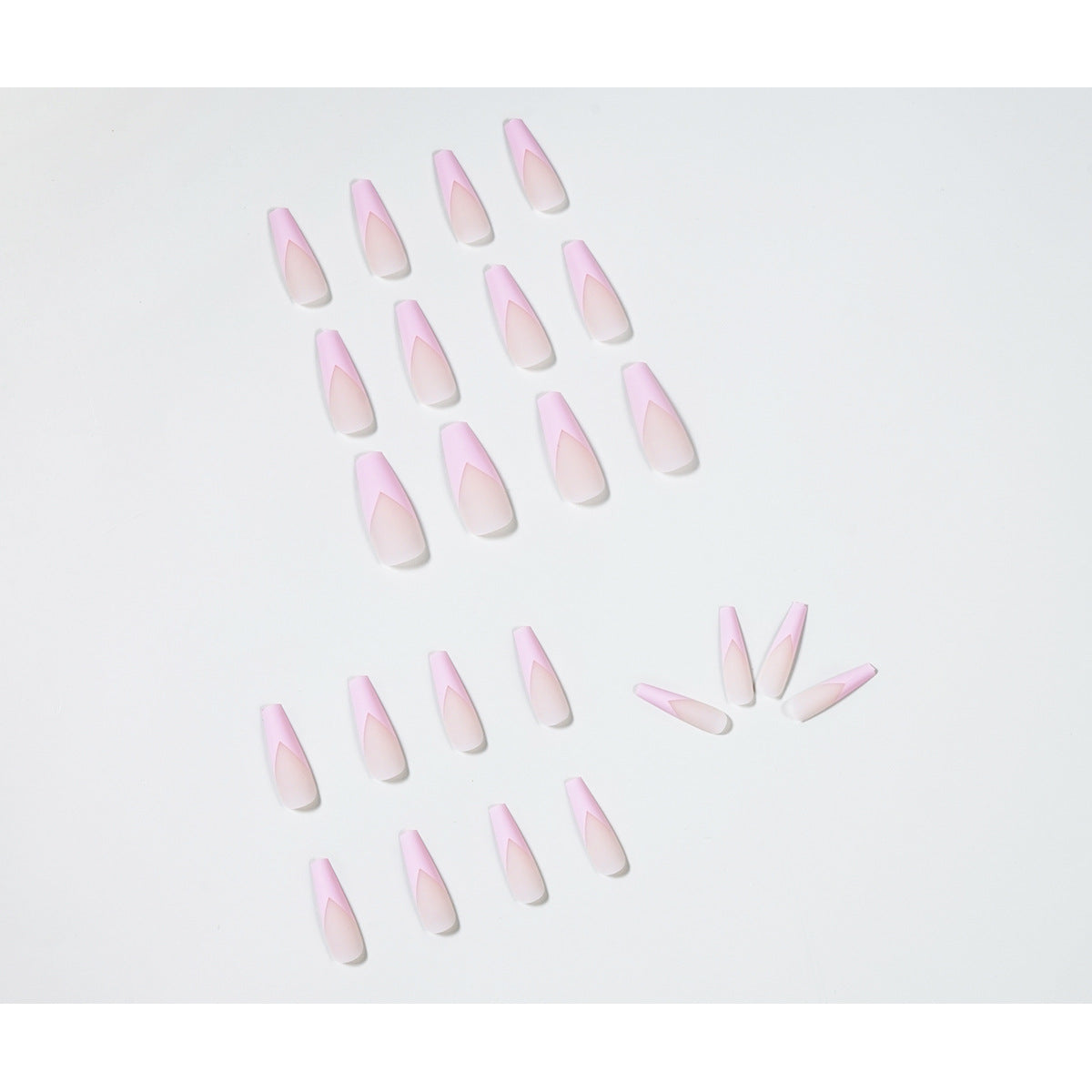 Gouache French matte long ballet  art finished  nail patch waterproof removable ｜365nails