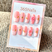 "Pink Mermaid & Starfish" - Wholesale Ultra-Soft Flexible Fit Handmade Nails (MOQ=100)