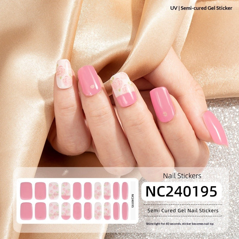 Semi-Cured Gel Nail Strips Laser Foil Ultra-Sparkle Shimmer Glossy Set (MOQ=3)