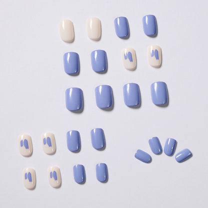 Lavender Cream Graffiti Wear Nail Art Finished Fake Nail Nail Art Patch Nail Patch Waterproof Removable Nail｜365nails