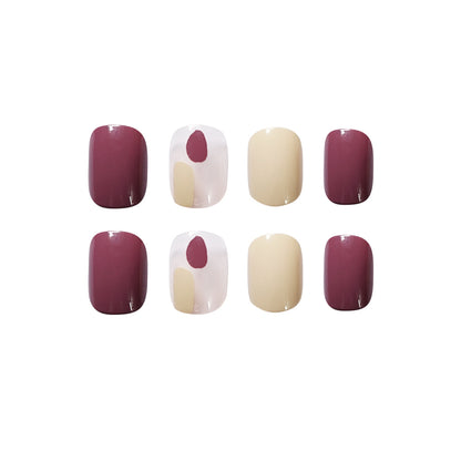 Taro pudding graffiti  art finished  nail art patch fake nail  removable nail piece｜365nails