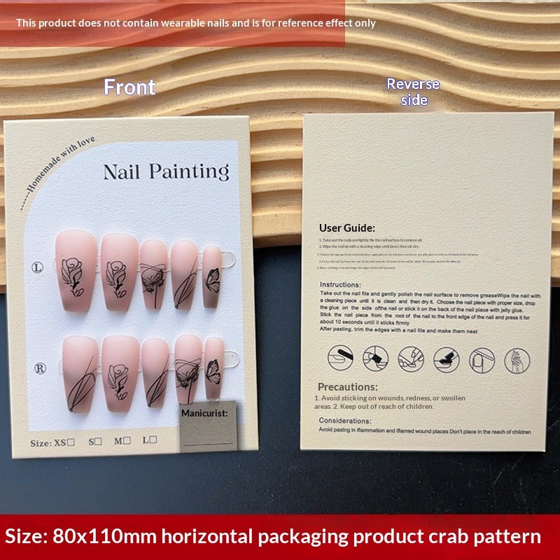 Custom Printed Display Cards for Press On Nail Packaging (MOQ=50)