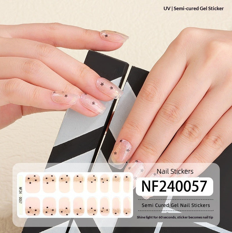 Semi-Cured Gel Nail Strips 3D Foil Shine Glam Emboss Effect (MOQ=3)