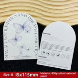 Embossed Cotton Paper Display Cards for Press On Nails (MOQ=50)