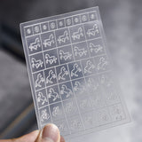 Clear Embossed Nail Stickers – Multi-Pattern Outline Set