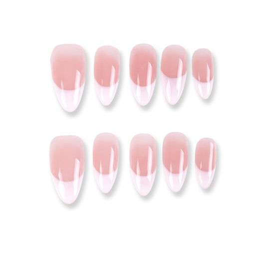 365Nails Nude Pink Half-Moon French Almond Press-Ons