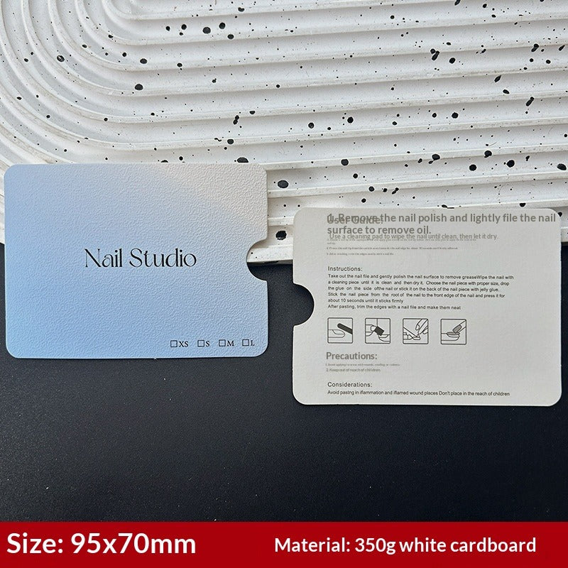 Horizontal Textured Press On Nail Display Cards (MOQ=50)