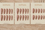"Radiant Rose Gold" - Glitter Handmade Nails (3 Shapes Available)