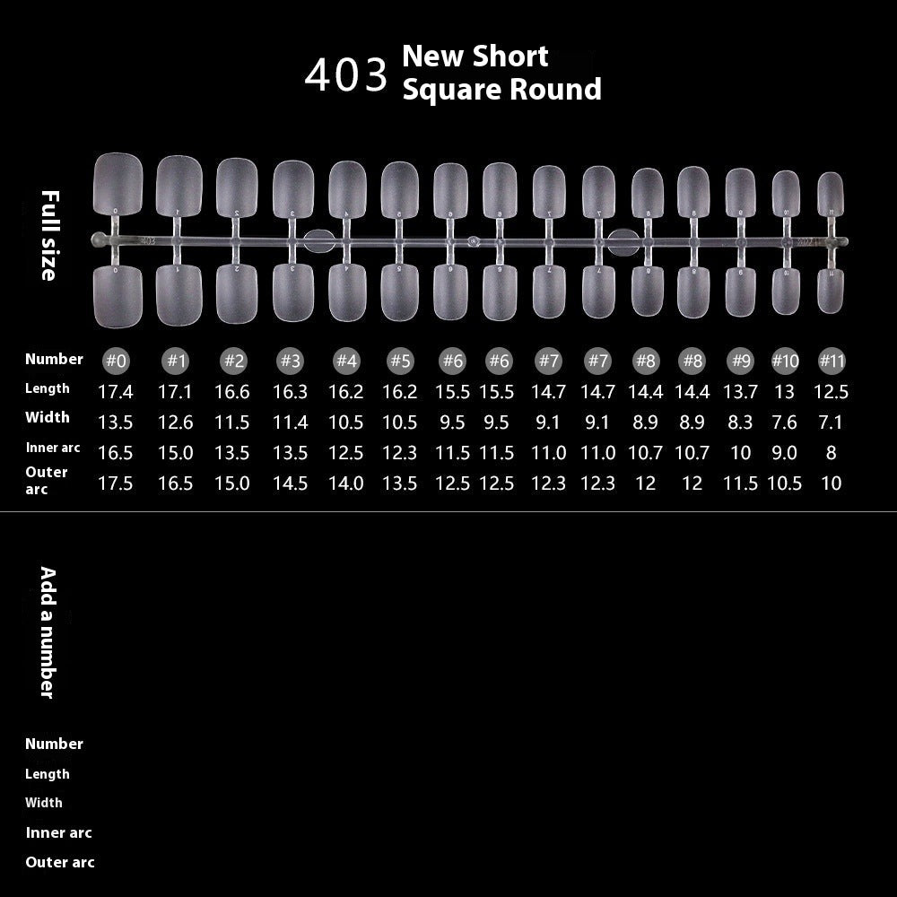 Nail Tips Transparent nail piece wholesale 30 pieces, full number, light and thin, full sticker, trapezoidal non-marking, wear-free patch, frosted nail piece