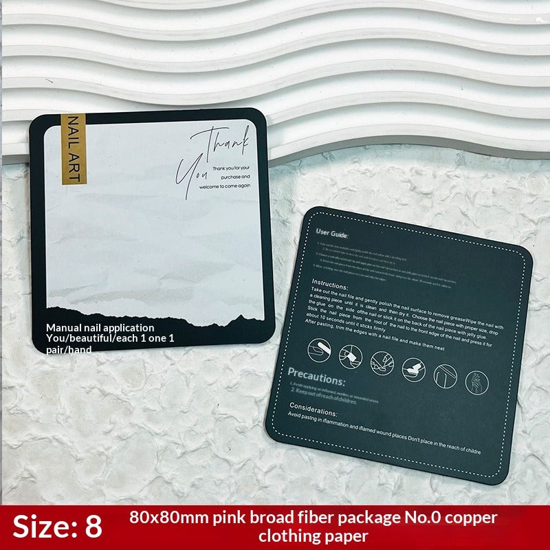 Classic White Display Cards for Press On Nail Sets (MOQ=50)