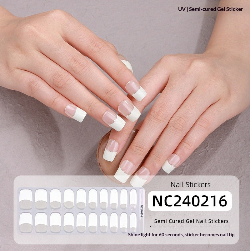 Semi-Cured Gel Nail Strips Laser Foil Ultra-Sparkle Shimmer Glossy Set (MOQ=3)