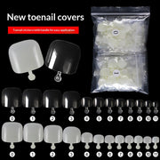 365nails: "Easy-Apply Toenail Tips" – Short Square Toenail Tips with Handle