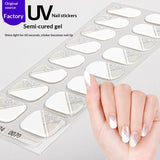 Semi-Cured Gel Nail Strips French Gradient Soft Glossy Design (MOQ=3)