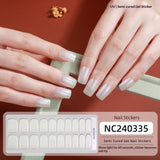 Semi-Cured Gel Nail Strips French Gradient Glitter Glossy Design(MOQ=3)