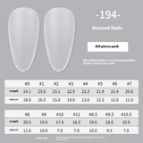Nail Tips Amazon popular press on nails matte 450 almonds free of engraving ultra-thin and seamless patch manicure fake nails