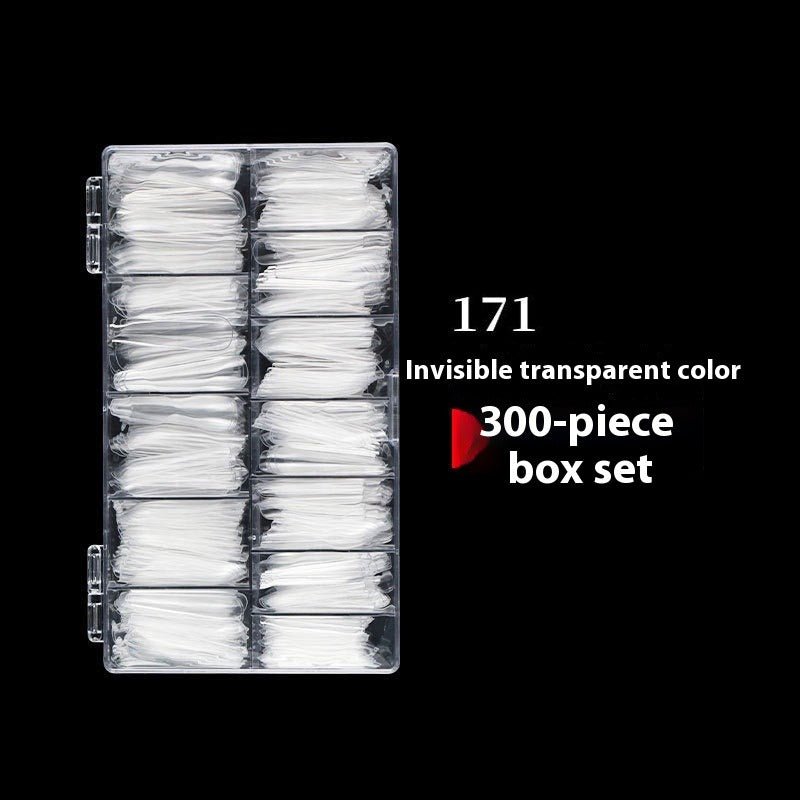 Nail Tips Nail plate C arc full sticker Ballet nail 300 pieces Trapezoidal extended fake nail patch Transparent seamless patch manicure