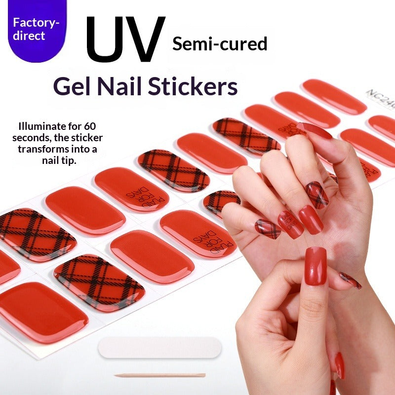 Semi-Cured Gel Nail Strips Laser Foil Ultra-Sparkle Shimmer Glossy Set (MOQ=3)