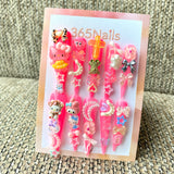 365nails: "Pink Hello Kitty Sanrio Charm" – handmade press-on pedicure
