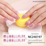 Semi-Cured Gel Nail Strips Laser Foil Ultra-Sparkle Shimmer Glossy Set (MOQ=3)