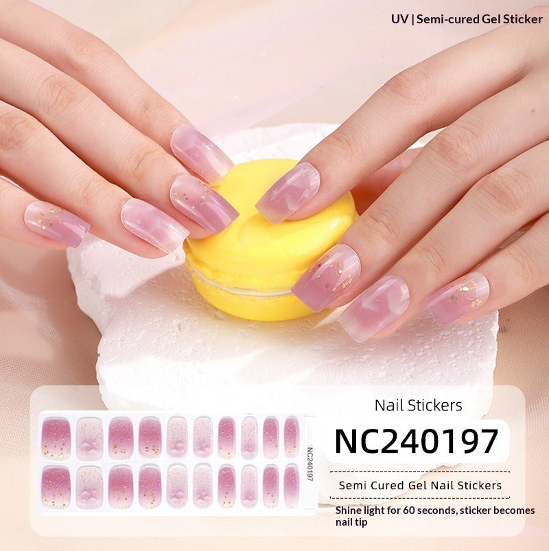 Semi-Cured Gel Nail Strips Laser Foil Ultra-Sparkle Shimmer Glossy Set (MOQ=3)