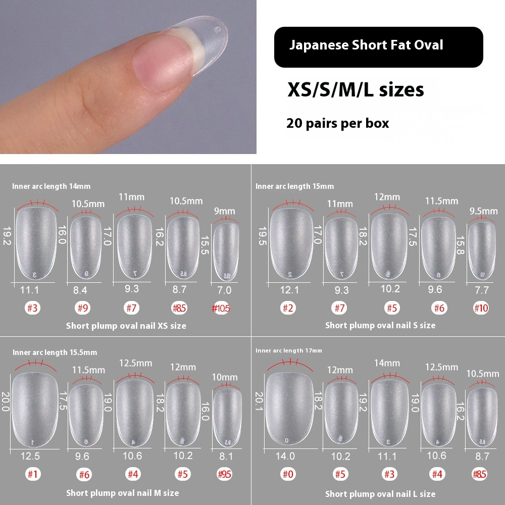 Clear Natural Curvature Nail Tip Set (MOQ=3)