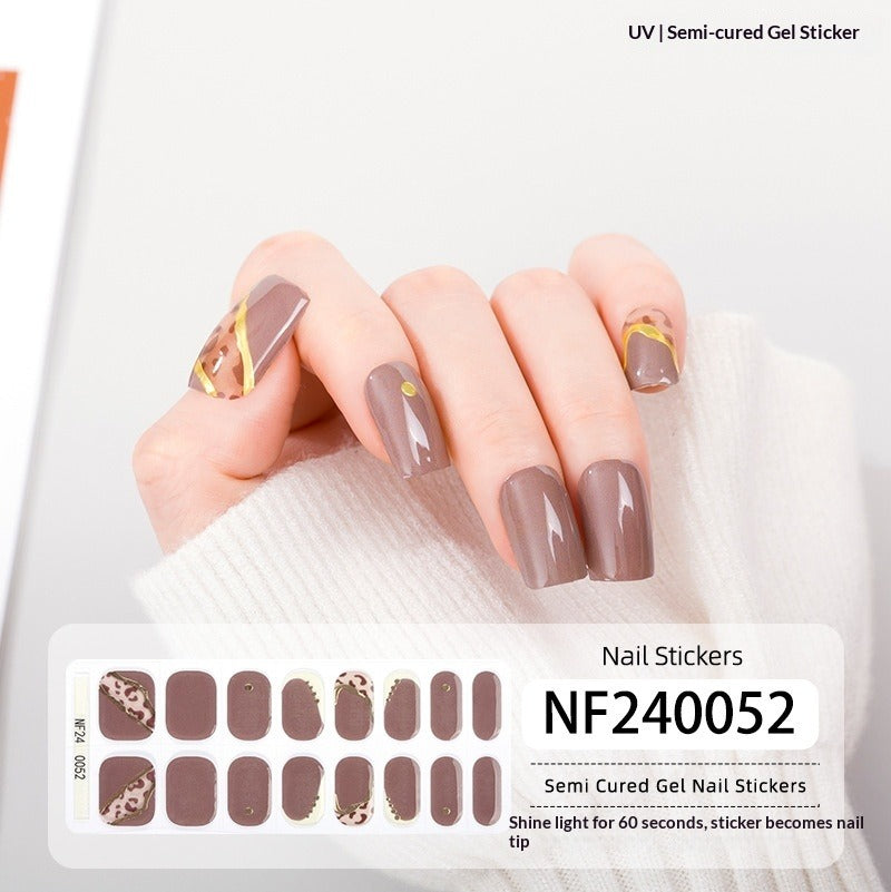 Semi-Cured Gel Nail Strips 3D Foil Shine Glam Emboss Effect (MOQ=3)