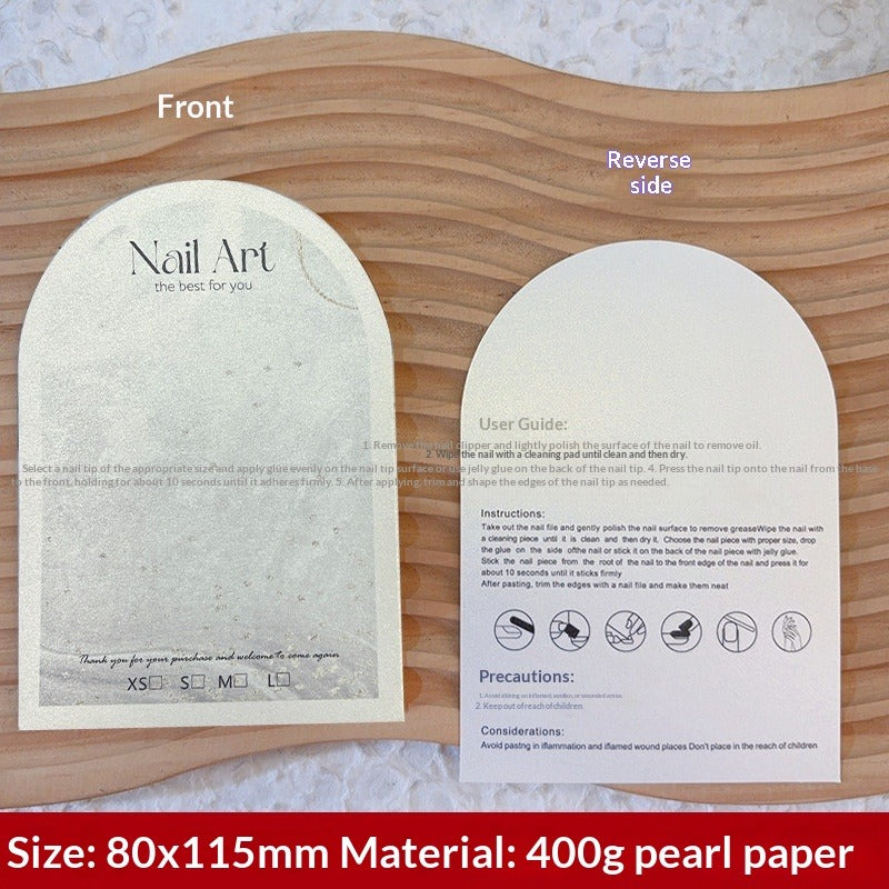 Arch Pearl Shimmer Press On Nail Display Cards (MOQ=50)