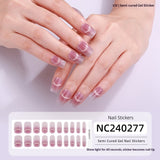 Semi-Cured Gel Nail Strips Sparkle Cat Eye Magnetic Glossy Design (MOQ=3)