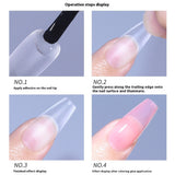 Nail Tips 240 pieces of special nail pads for nail salons, boxed full-size trapezoidal full stickers, folded without marks, and frosted fake nails wholesale.