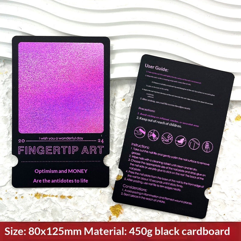 Custom Printed Display Cards for Press On Nail Packaging (MOQ=50)